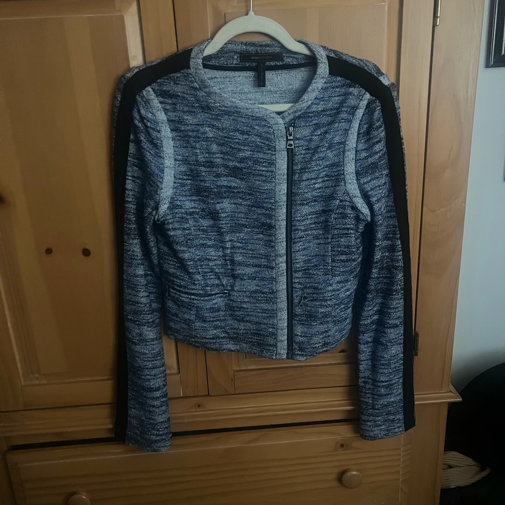 NWOT BCBGMAXAZRIA Knit Moto Jacket